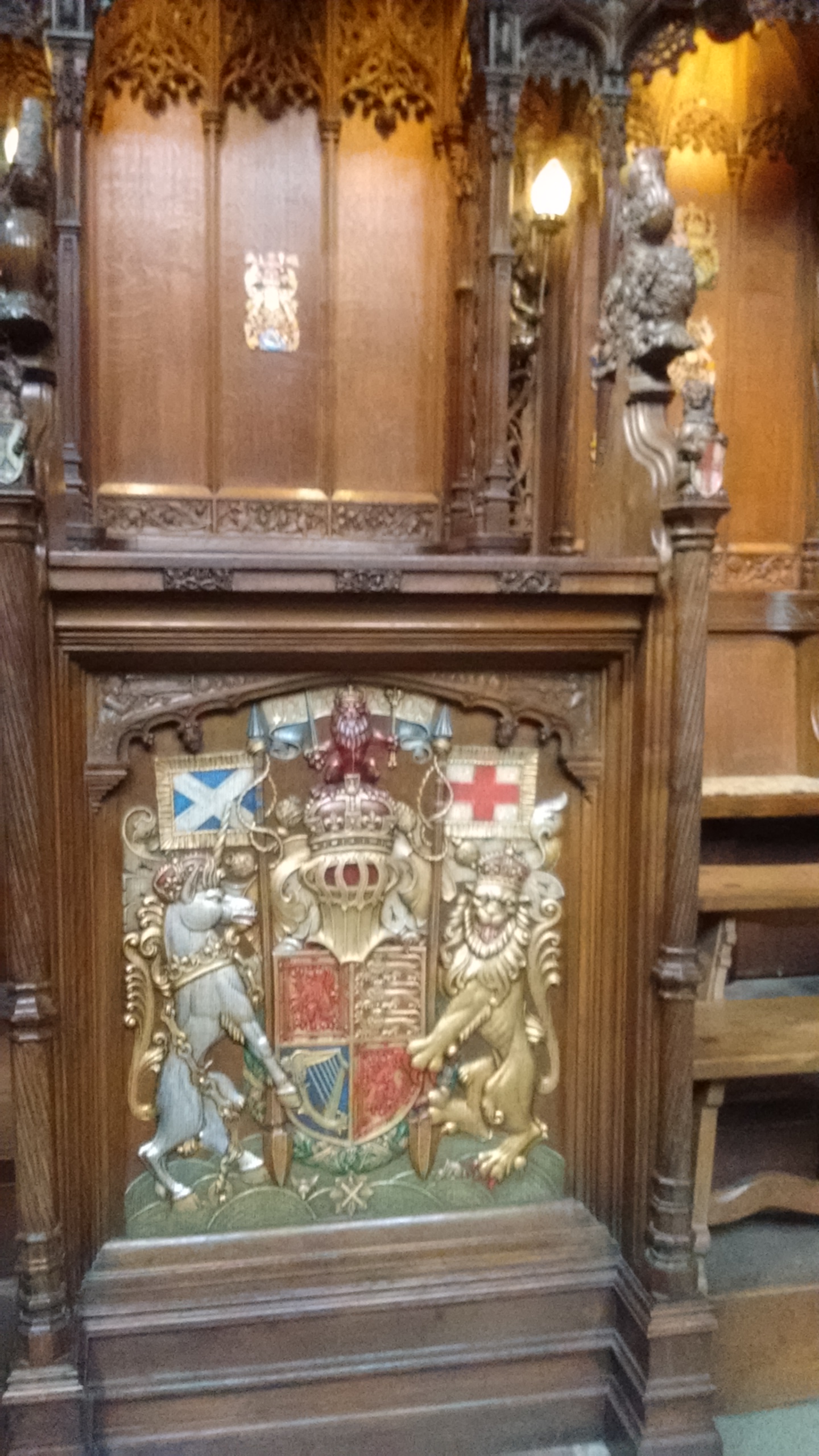 Coat of Arms at St Giles Cathedral, Edinburgh, Scotland 