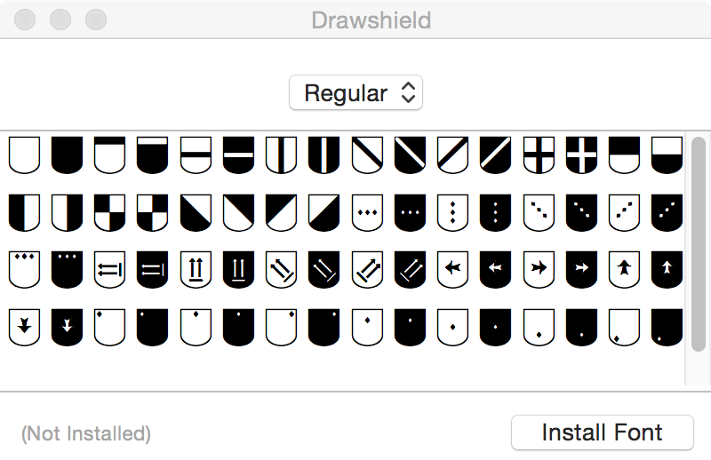 drawshield-font